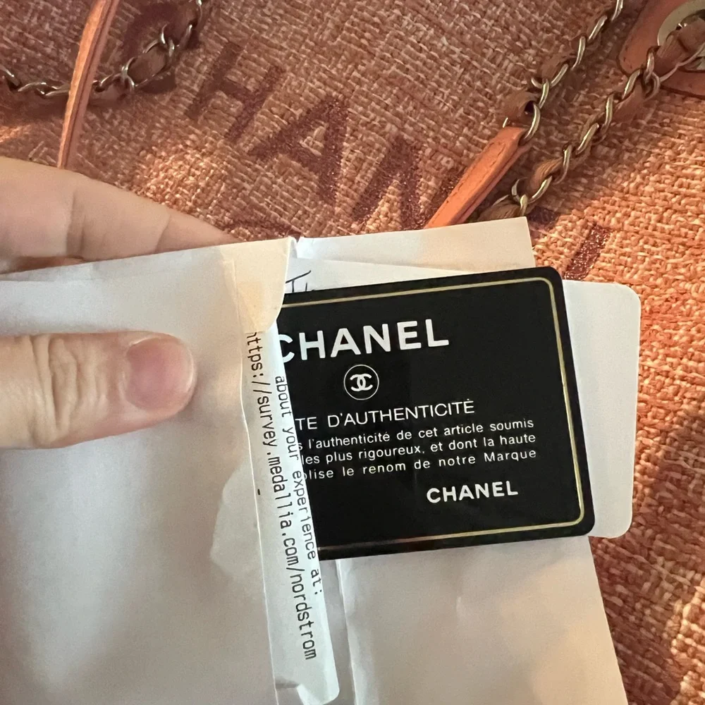 New classic AUTHENTIC Chanel Deauville Tote- Hard to find!